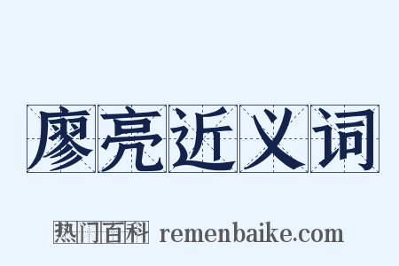 廖亮近义词是什么意思的图片
